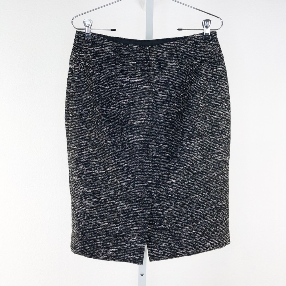 RW&CO. Black Grey Metallic Thread Straight Skirt - Picture 3 of 6